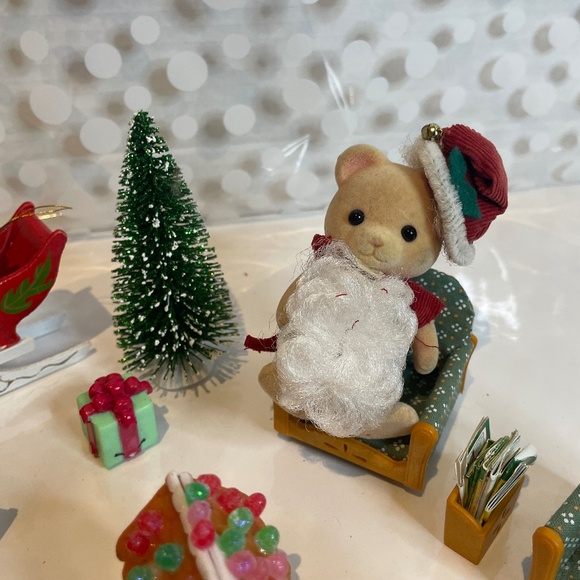 Calico Critters Sylvanian Families 🐻Luxury Living Room Christmas set - Picture 2 of 14